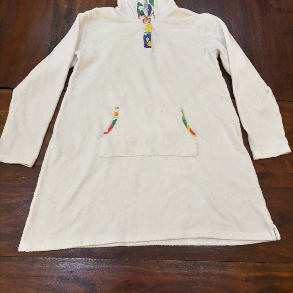 bella bliss Cream Hooded Dress
